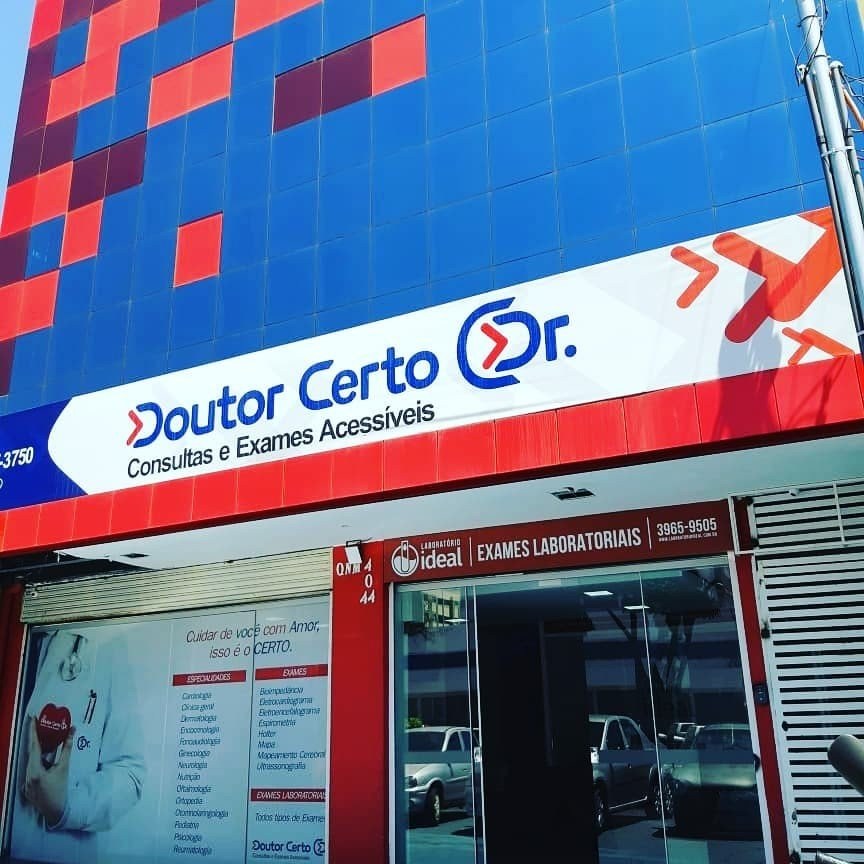 Fachada da Clínica Doutor Certo na Ceilândia